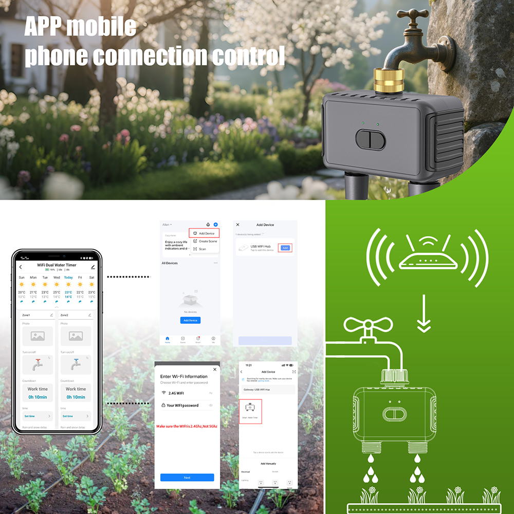 Wifi Automatic Water Timer Dua - đánh giá và giá Smart Garden Kit