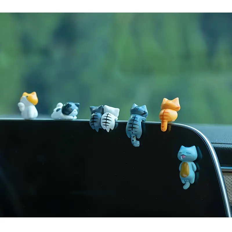 6pcs PVC Cartoon Cat Figurines - đánh giá và giá Plant Monitor