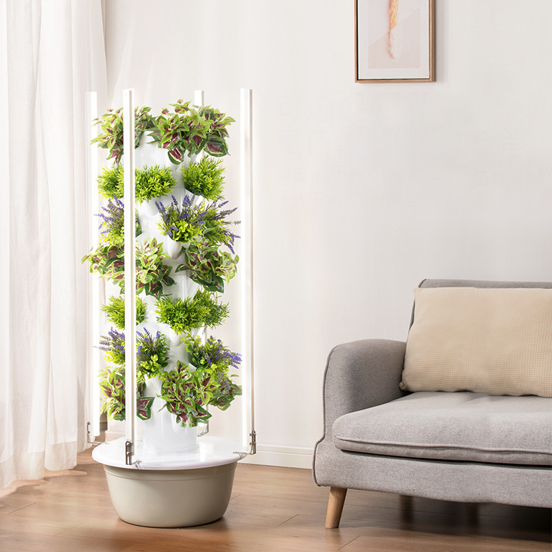 With Led Grow Light Space Tree - đánh giá và giá Hydroponic Tower